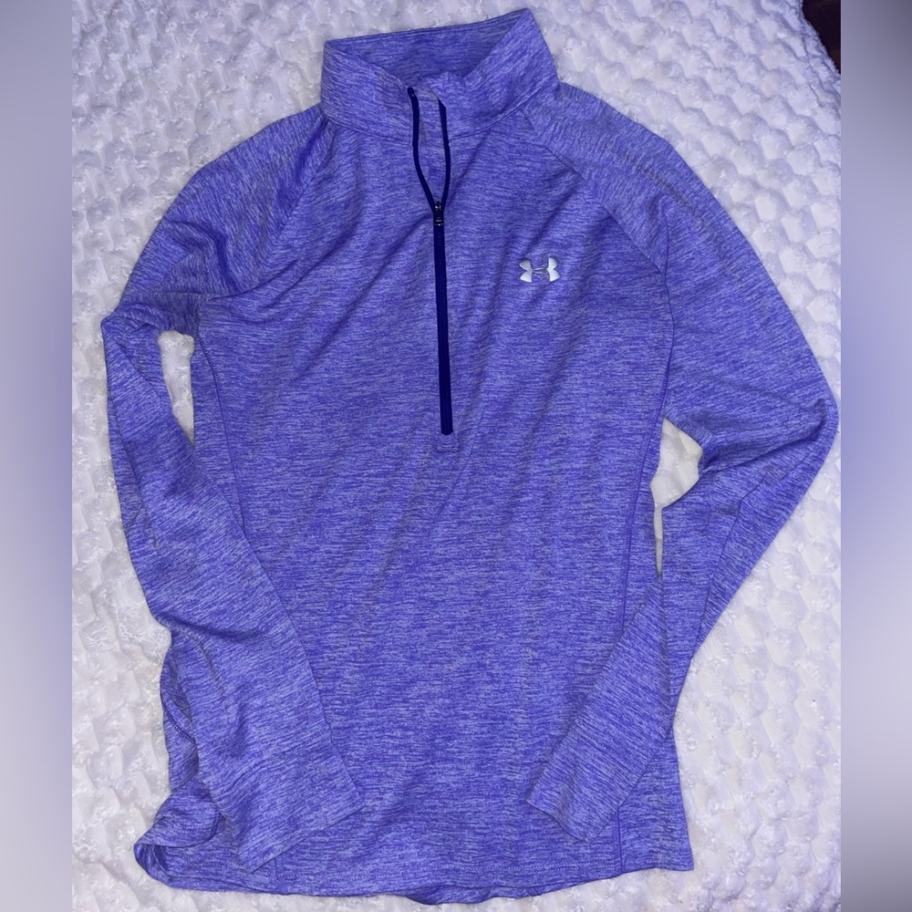 Under Armour Heathered Blue Quarter-Zip Top